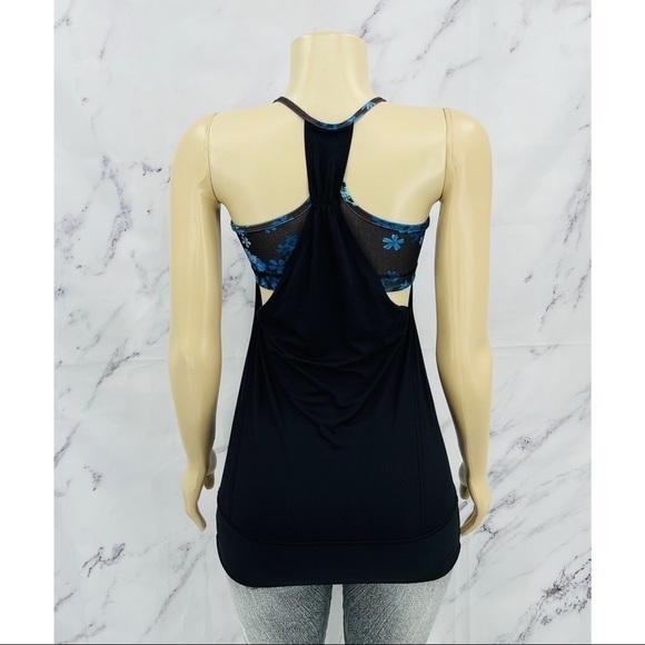 S037 Lululemon No Limits Tank - Black/Petal Pop Multi - Picture 9 of 13